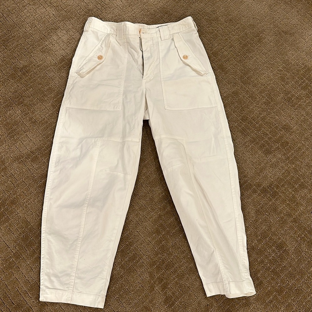 Banana Republic White Cargo Pants